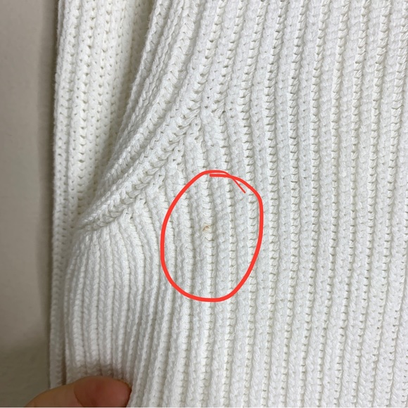 NEW Sandro Sharlene Knit Sweater (Sz 3 / L) Ribbed Crewneck Blanc Navy - Picture 12 of 16